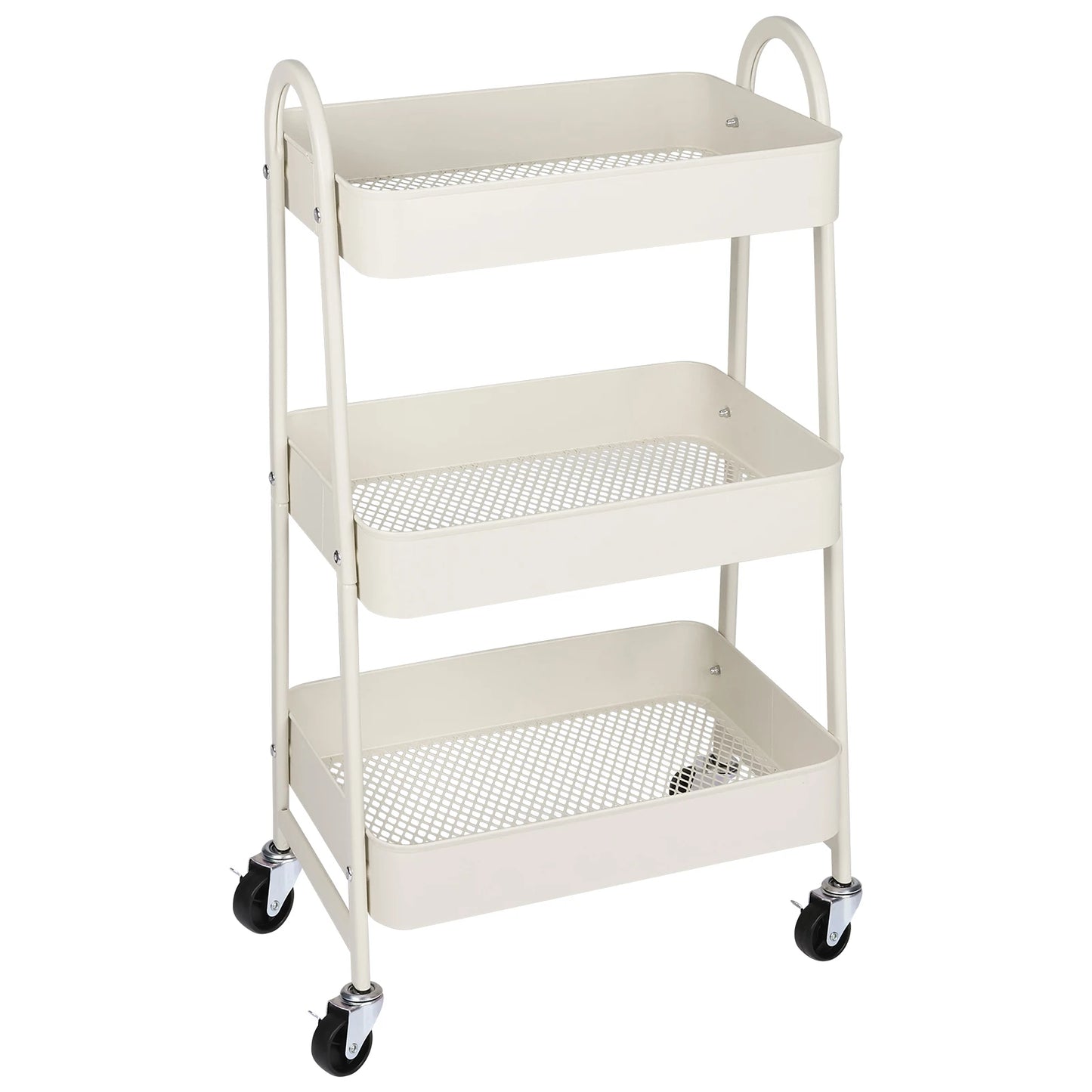 3-Tier Rolling Utility Cart – Heavy-Duty Storage Organizer Trolley with Wheels