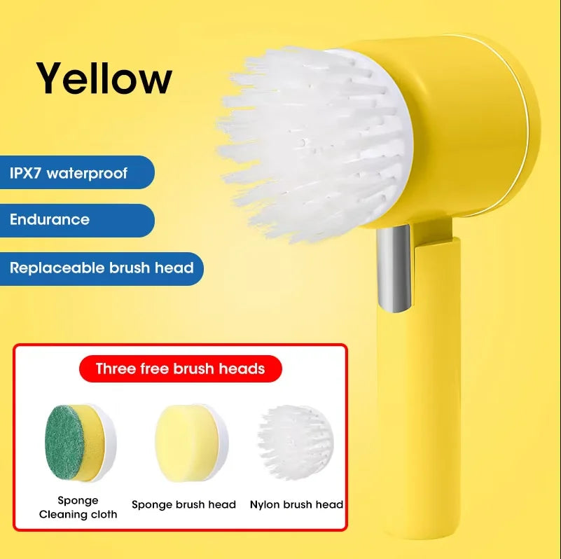 Electric Spin Scrubber - Cordless Power Bathroom & Kitchen Cleaning Brush