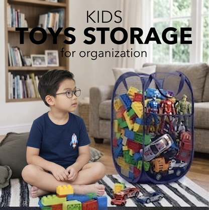 Double Pack: Foldable Mesh Laundry Hamper - Breathable & Spacesaving