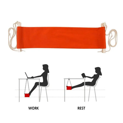 Ergonomic Under-Desk Foot Hammock - Adjustable Rest for Office & Home