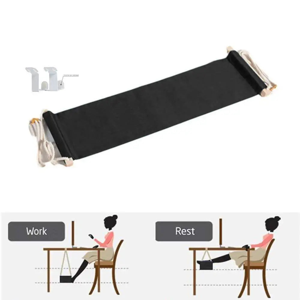 Ergonomic Under-Desk Foot Hammock - Adjustable Rest for Office & Home