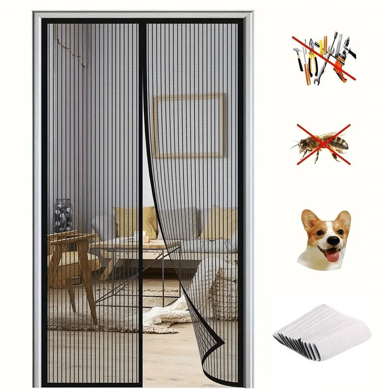 Self-Closing Anti-Insect Magnetic Door Curtain