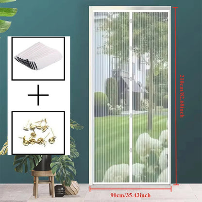 Self-Closing Anti-Insect Magnetic Door Curtain