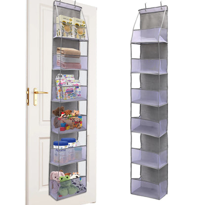 Over The Door Hanging Closet Organizer – Multi-Tier Foldable Storage Shelves