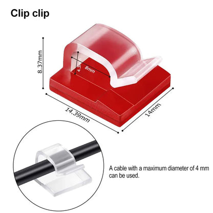 Self-Adhesive Cable Clips Organizer Wire Management Holder