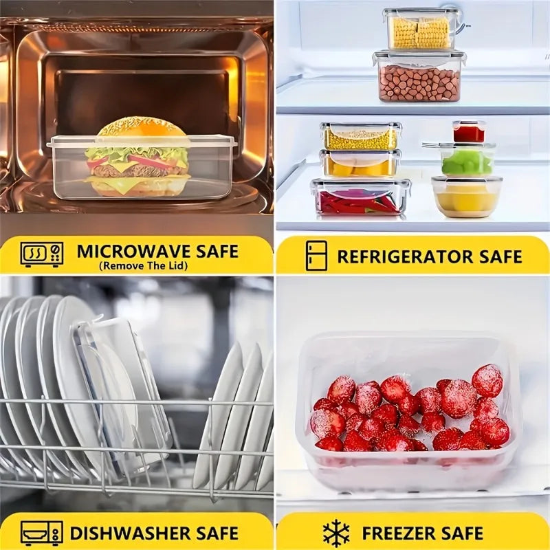 Airtight Food Storage Container Set – Plastic Meal Prep Containers with Lids 48Pcs
