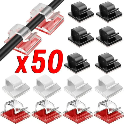 Self-Adhesive Cable Clips Organizer Wire Management Holder