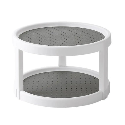 2-Tier Rotating Spice Rack Organizer – 360 Degree Lazy Susan Turntable for Kitchen & Cabinet