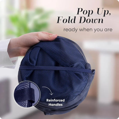 Double Pack: Foldable Mesh Laundry Hamper - Breathable & Spacesaving