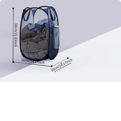 Double Pack: Foldable Mesh Laundry Hamper - Breathable & Spacesaving