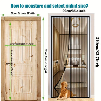 Self-Closing Anti-Insect Magnetic Door Curtain