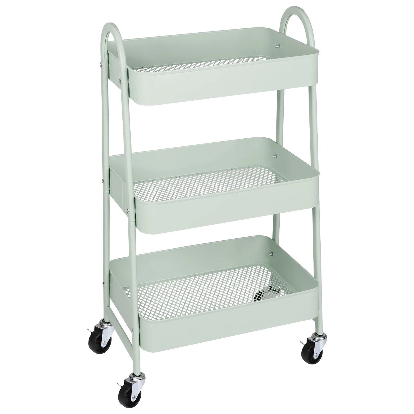 3-Tier Rolling Utility Cart – Heavy-Duty Storage Organizer Trolley with Wheels