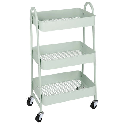 3-Tier Rolling Utility Cart – Heavy-Duty Storage Organizer Trolley with Wheels
