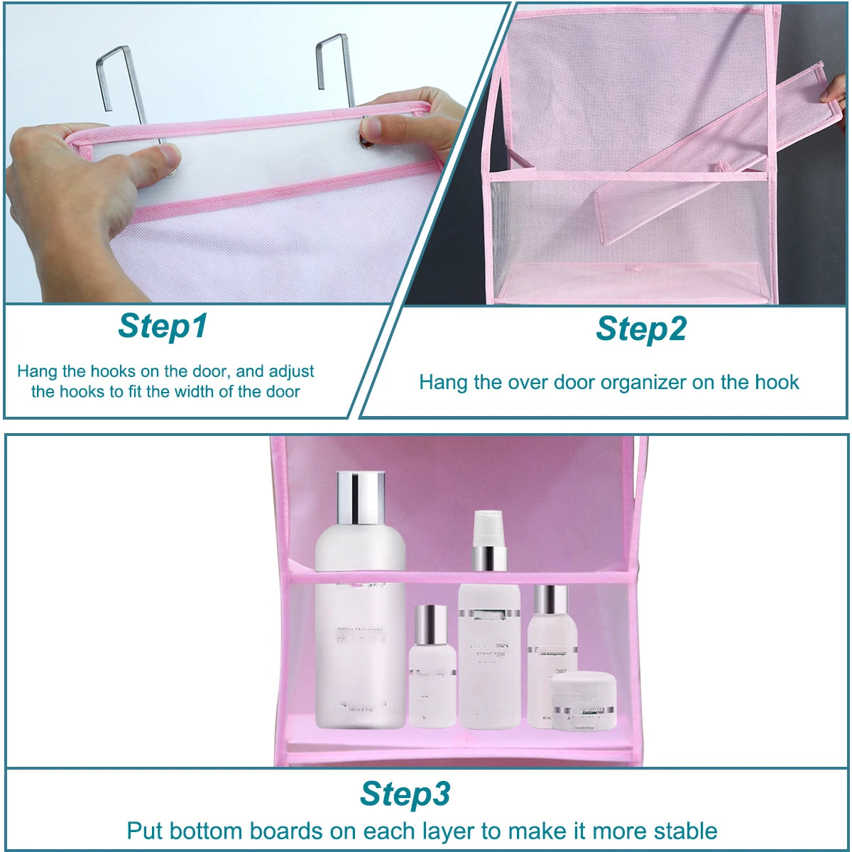 Over The Door Hanging Closet Organizer – Multi-Tier Foldable Storage Shelves