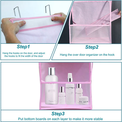 Over The Door Hanging Closet Organizer – Multi-Tier Foldable Storage Shelves