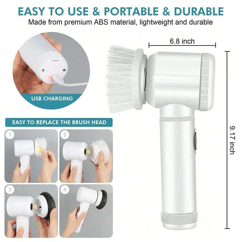 ⁠Electric Spin Scrubber - Cordless Power Bathroom & Kitchen Cleaning Brush⁠