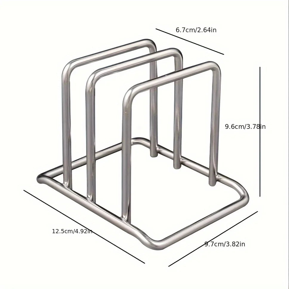 Space-Saving Cutting Board Holder – Under Cabinet & Countertop Organizer Rack