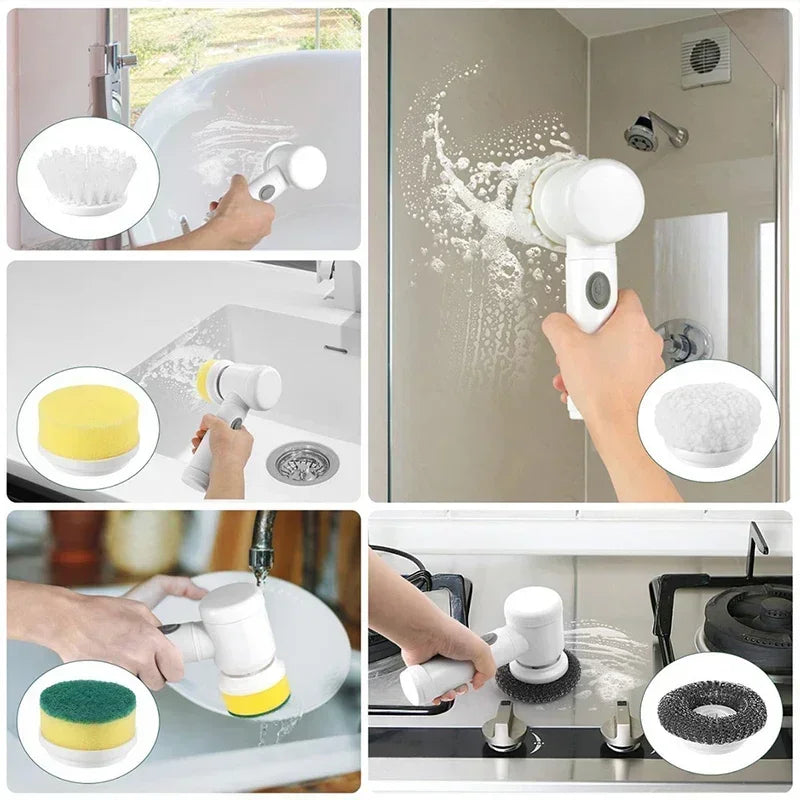 ⁠Electric Spin Scrubber - Cordless Power Bathroom & Kitchen Cleaning Brush⁠