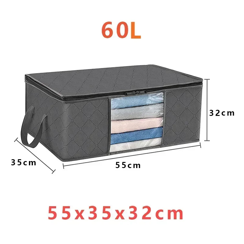 Foldable Clothes Storage Organizer Bag with Reinforced Handles