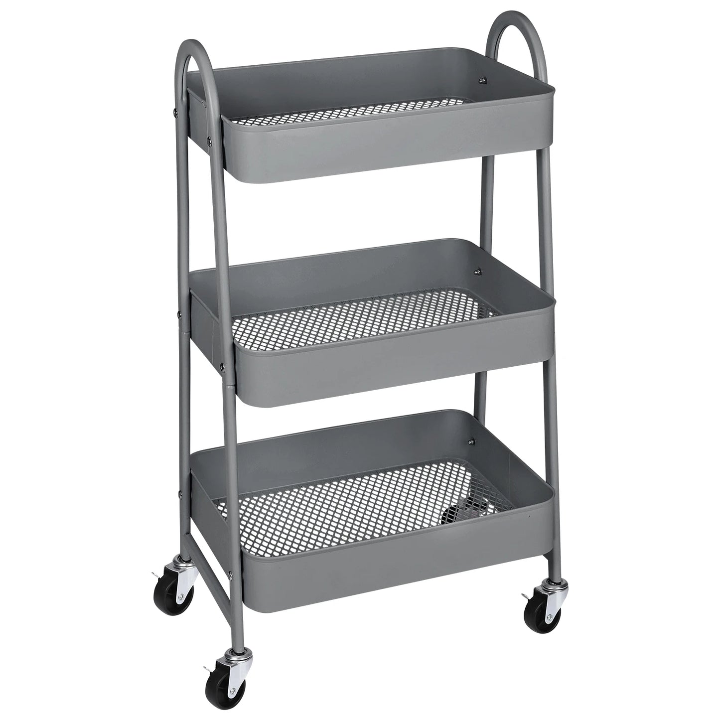 3-Tier Rolling Utility Cart – Heavy-Duty Storage Organizer Trolley with Wheels