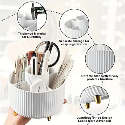 360° Rotating Makeup Brush Organizer Holder