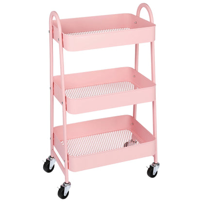 3-Tier Rolling Utility Cart – Heavy-Duty Storage Organizer Trolley with Wheels
