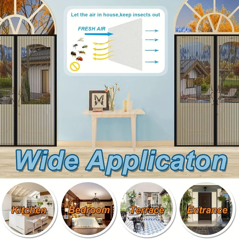 Self-Closing Anti-Insect Magnetic Door Curtain