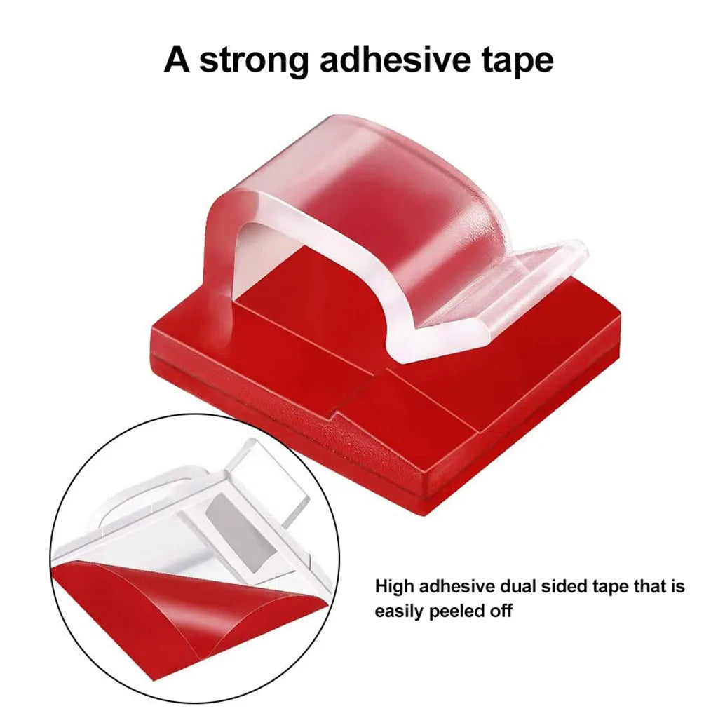 Self-Adhesive Cable Clips Organizer Wire Management Holder