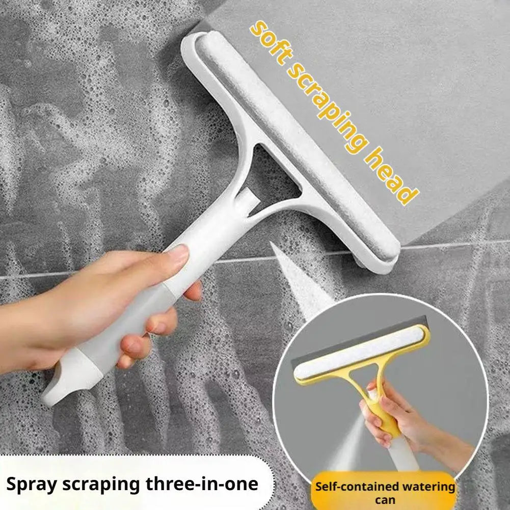 3-in-1 Multifunction Window Cleaner Squeegee with Spray Bottle