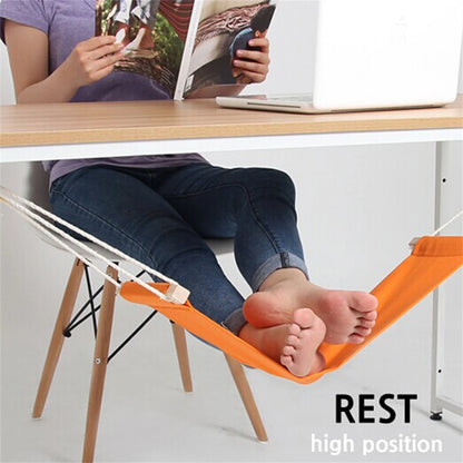 Ergonomic Under-Desk Foot Hammock - Adjustable Rest for Office & Home