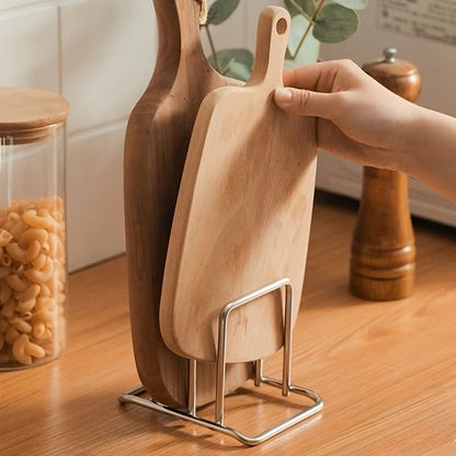 Space-Saving Cutting Board Holder – Under Cabinet & Countertop Organizer Rack