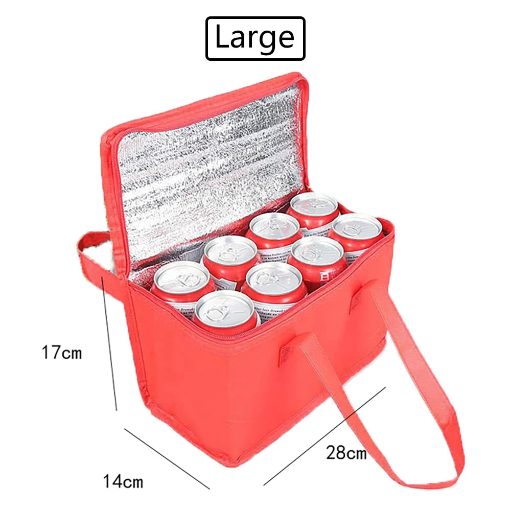 Insulated Food & Drink Cooler Bag - Reusable Thermal Storage for Outdoors & Travel