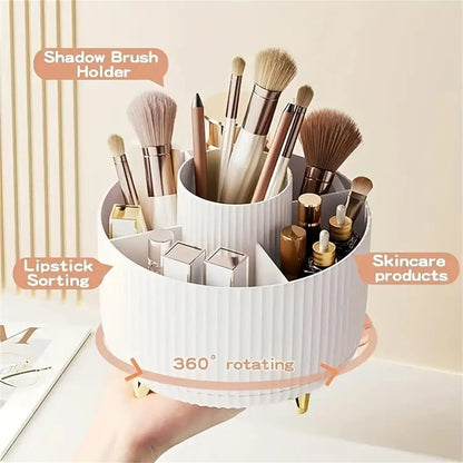 360° Rotating Makeup Brush Organizer Holder