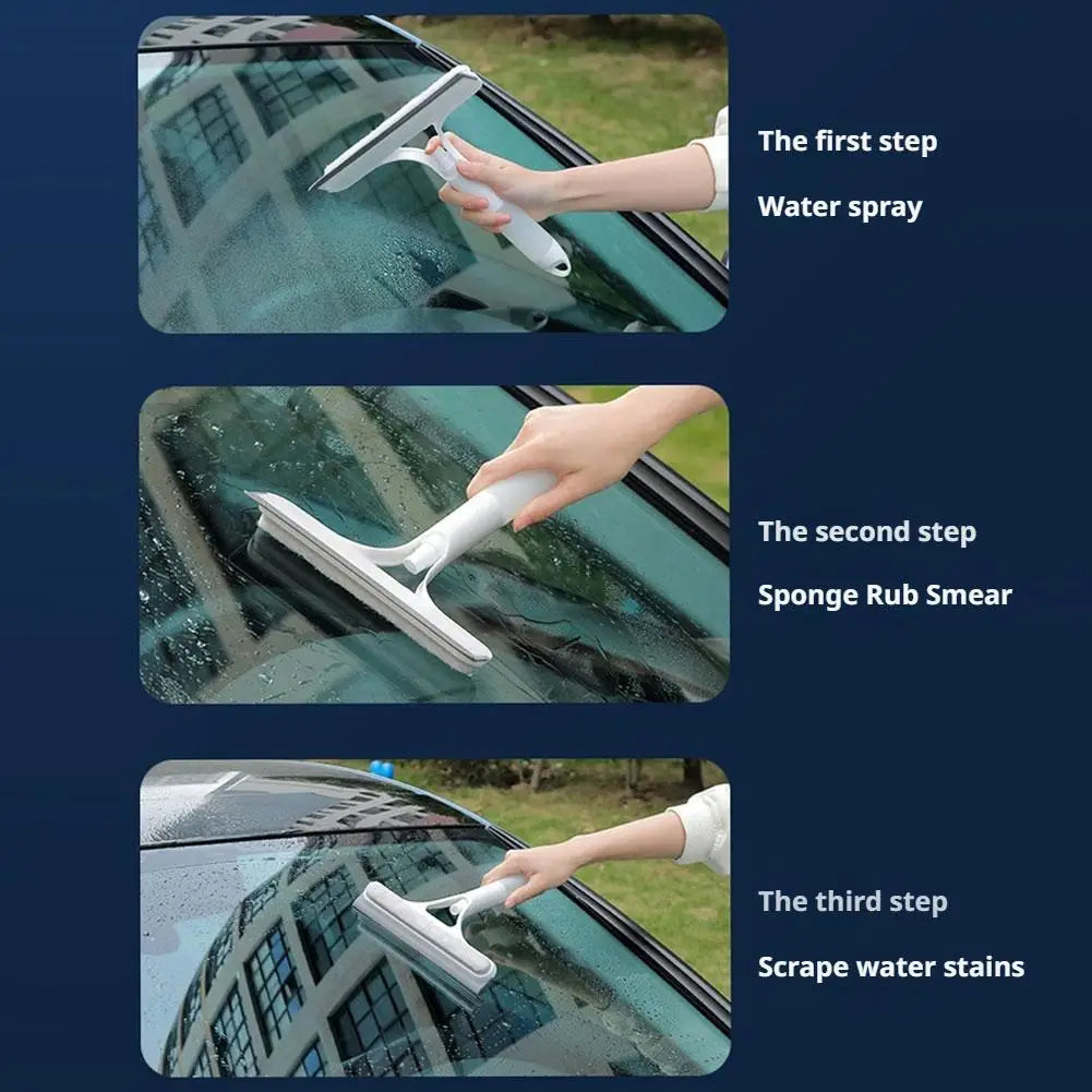3-in-1 Multifunction Window Cleaner Squeegee with Spray Bottle